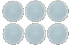 Bitz Assiettes Pour Le Petit-déjeuner Et à Dessert Ø 21 Cm, 6 Pièce/s, Gris/bleu Clair - Plaque