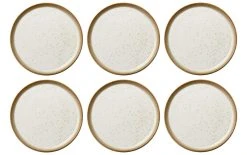 Bitz Assiettes Pour Le Petit-déjeuner Et à Dessert Ø 21 Cm, 6 Pièce/s, Beige/Crème - Plaque
