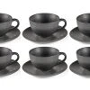 Bitz Tasse à Café 240 Ml, 6 Pièce/s, Noir - Tasse