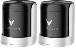 Coravin Bouchon à Vis Pour Bouteilles De Vin 2 Pièce/s, Noir/Argenté - Verseur De Bouteille