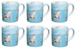 Mila Tasse à Café Ahoi 280 Ml, 6 Pièce/s, Bleu - Tasse