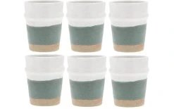 Villa Collection Gobelet à Café Evig 350 Ml, 6 Pièce/s, Vert/Blanc - Tasse