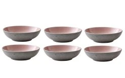 Bitz Assiette De Soupe Et De Pâtes Ø 20 Cm, 6 Pièce/s, Gris/rose Clair - Plaque
