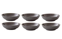 Bitz Assiette De Soupe Et De Pâtes Ø 20 Cm, 6 Pièce/s, Noir/Gris - Plaque
