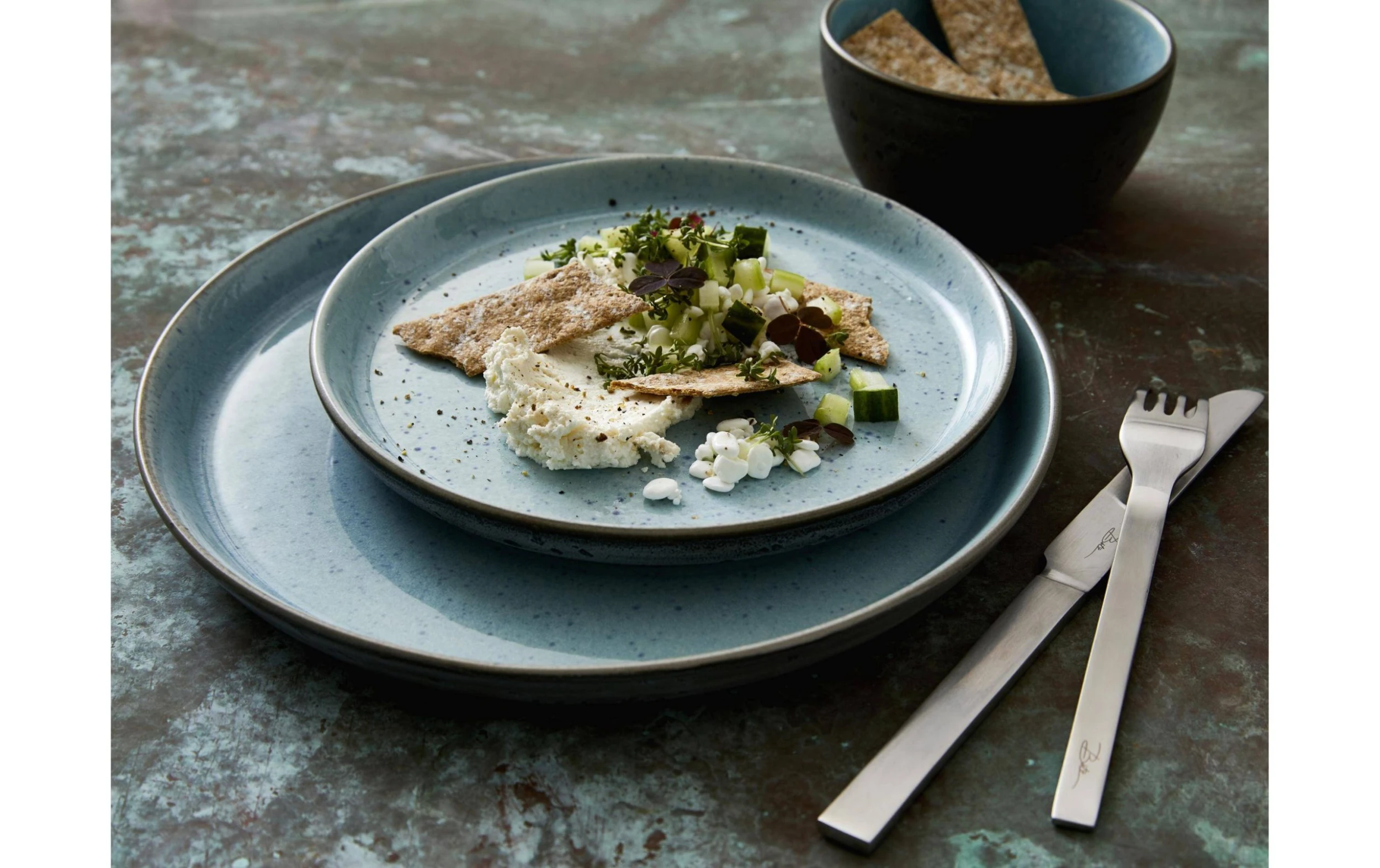 Assiette non décorative Ø 27 cm, 6 Pièce/s, Gris/Bleu clair - Plaque Bitz Assiette Non Décorative Ø 27 Cm, 6 Pièce/s, Gris/Bleu Clair - Plaque -Paderno Shop unnamed file 3921 scaled