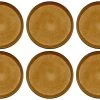 Bitz Assiette Non Décorative Ø 27 Cm, 6 Pièces, Noir, Ambre - Plaque