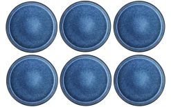 Bitz Assiette Non Décorative Ø 27 Cm, 6 Pièce/s, Noir/Bleu Foncé - Plaque
