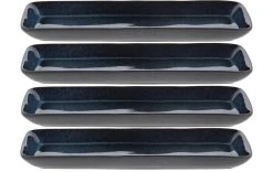 Bitz Plateau De Service 4 Pièces, Noir/bleu Foncé - Plat