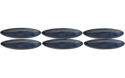 Bitz Assiette Non Décorative 6 Pièce/s, Bleu Foncé/Noir - Plaque