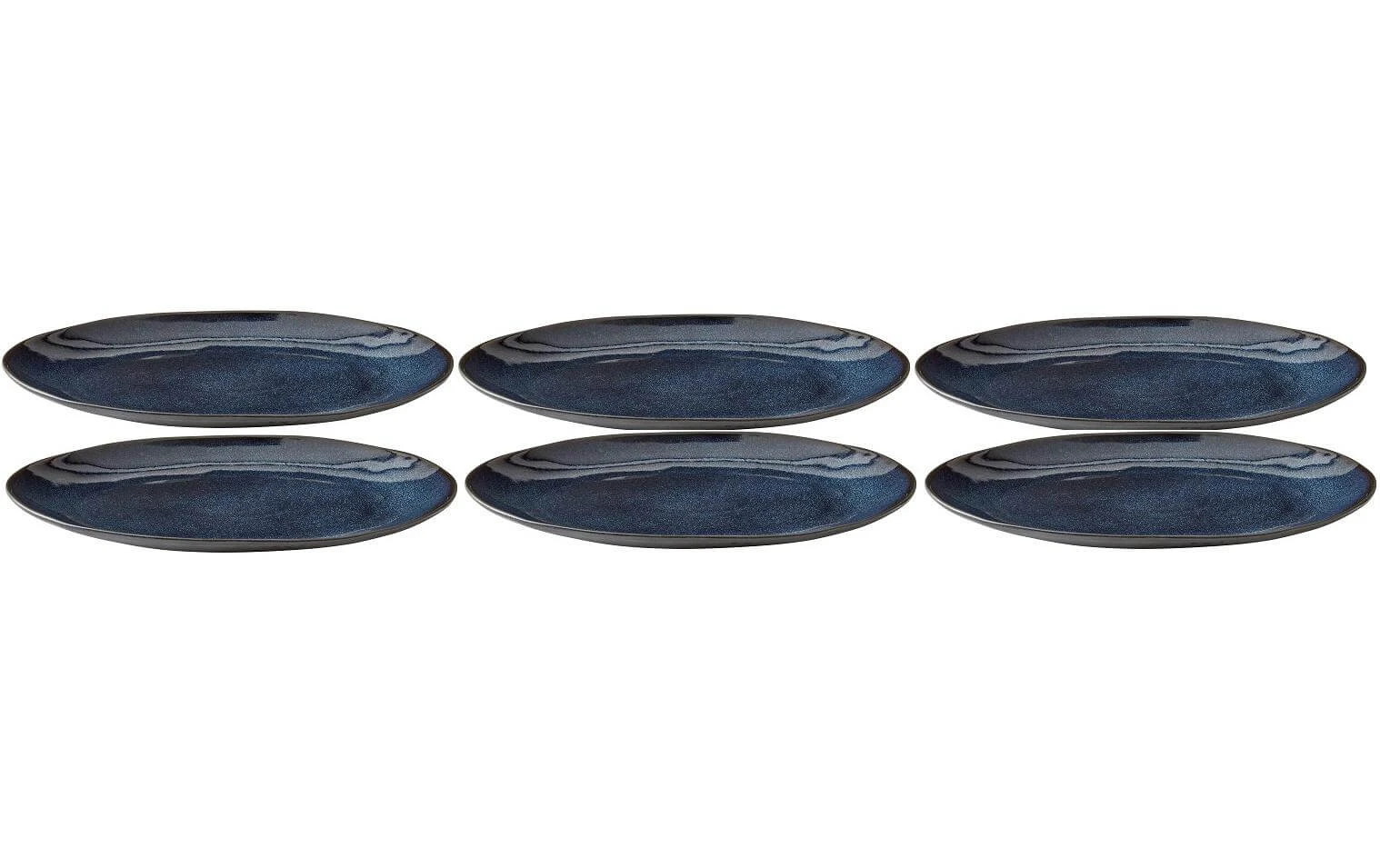 Bitz Assiette Non Décorative 6 Pièce/s, Bleu Foncé/Noir - Plaque 3 Bitz Assiette Non Décorative 6 Pièce/s, Bleu Foncé/Noir - Plaque