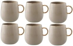 Lene Bjerre Tasse à Café Clara 6 Pièces, 270 Ml, Brun - Tasse