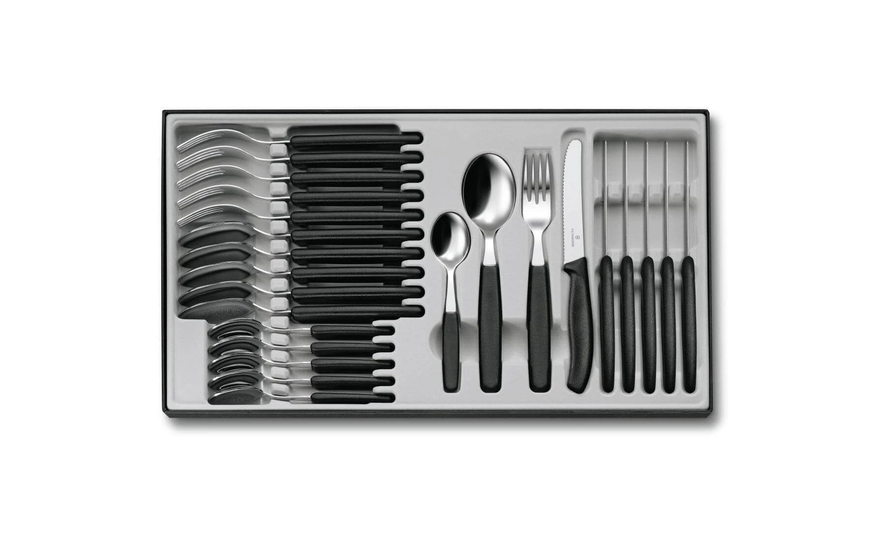 Kits de couverts 24-parties, Noir/Argenté - Set de couverts Victorinox Kits De Couverts 24-parties, Noir/Argenté - Set De Couverts -Paderno Shop unnamed file 4111