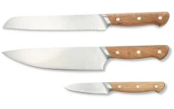 Morsö Jeux De Couteaux Foresta 3pcs, Brun - Couteau De Cuisine