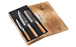 Forged Set De Couteaux Olive 3 Pièces, Bois D'olivier - Couteau De Cuisine