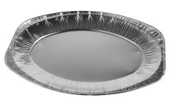 Papstar Assiette De Service Jetable Aluminium 35 Cm X 24.5 Cm, 3 Pièces - Vaisselle Jetable