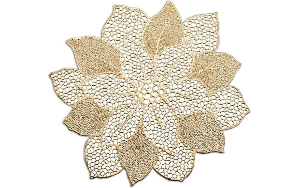 Set de table Fleur 49 cm x 47 cm, Doré - Nappes de table Zeller Present Set De Table Fleur 49 Cm X 47 Cm, Doré - Nappes De Table -Paderno Shop unnamed file 4197