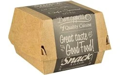 Papstar Boîte à Hamburger Pure 11.5 X 11 X 7 Cm, 50 Pièce/s - Vaisselle Jetable