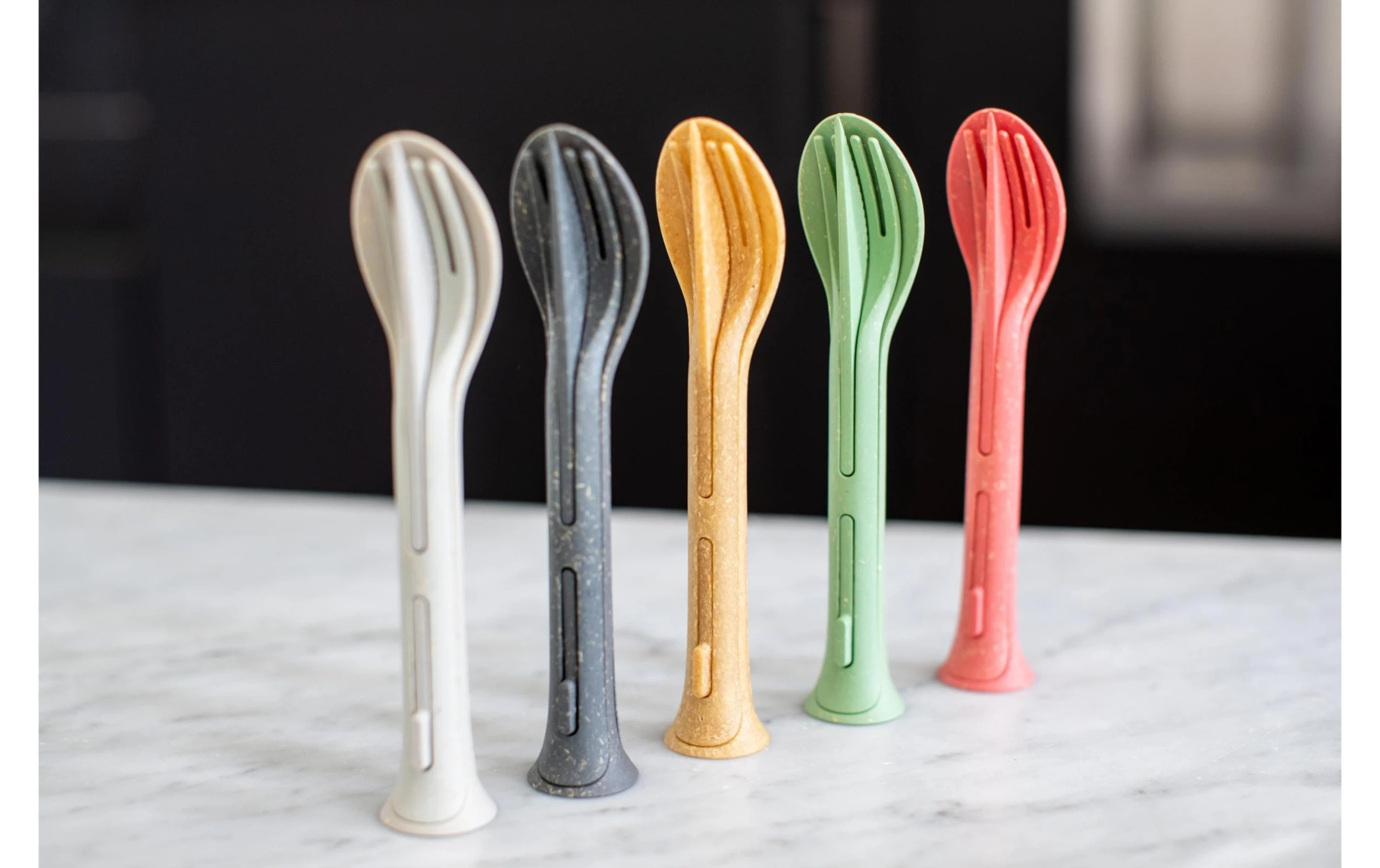 Koziol Couverts à Emporter Klikk Pocket 3-parties, Sabler - Set De Couverts 4 Koziol Couverts à Emporter Klikk Pocket 3-parties, Sabler - Set De Couverts - Image 2