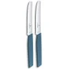 Victorinox Couteau De Table Swiss Modern 2 Pièce/s, Bleu - Couteau De Cuisine