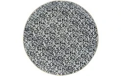 Kadastar Assiette Non Décorative Metropolitan Floral Ø 26 Cm, Noir/Blanc - Plaque