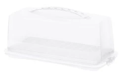 Rotho Boîte De Transport Pour Cake Fresh Transparent/Blanc - Etagere & Stand à Gâteaux