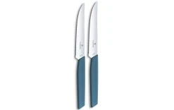 Victorinox Kits De Couteaux à Steak Swiss Modern 2 Pièce/s, Bleu - Couteau De Cuisine