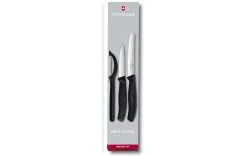 Victorinox Couteau à Légumes Set Avec éplucheur 3 Pièces, Noir - Couteau De Cuisine
