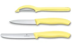 Victorinox Couteau à Légumes Trend Colors 3 Pièces, Jaune Clair - Couteau De Cuisine