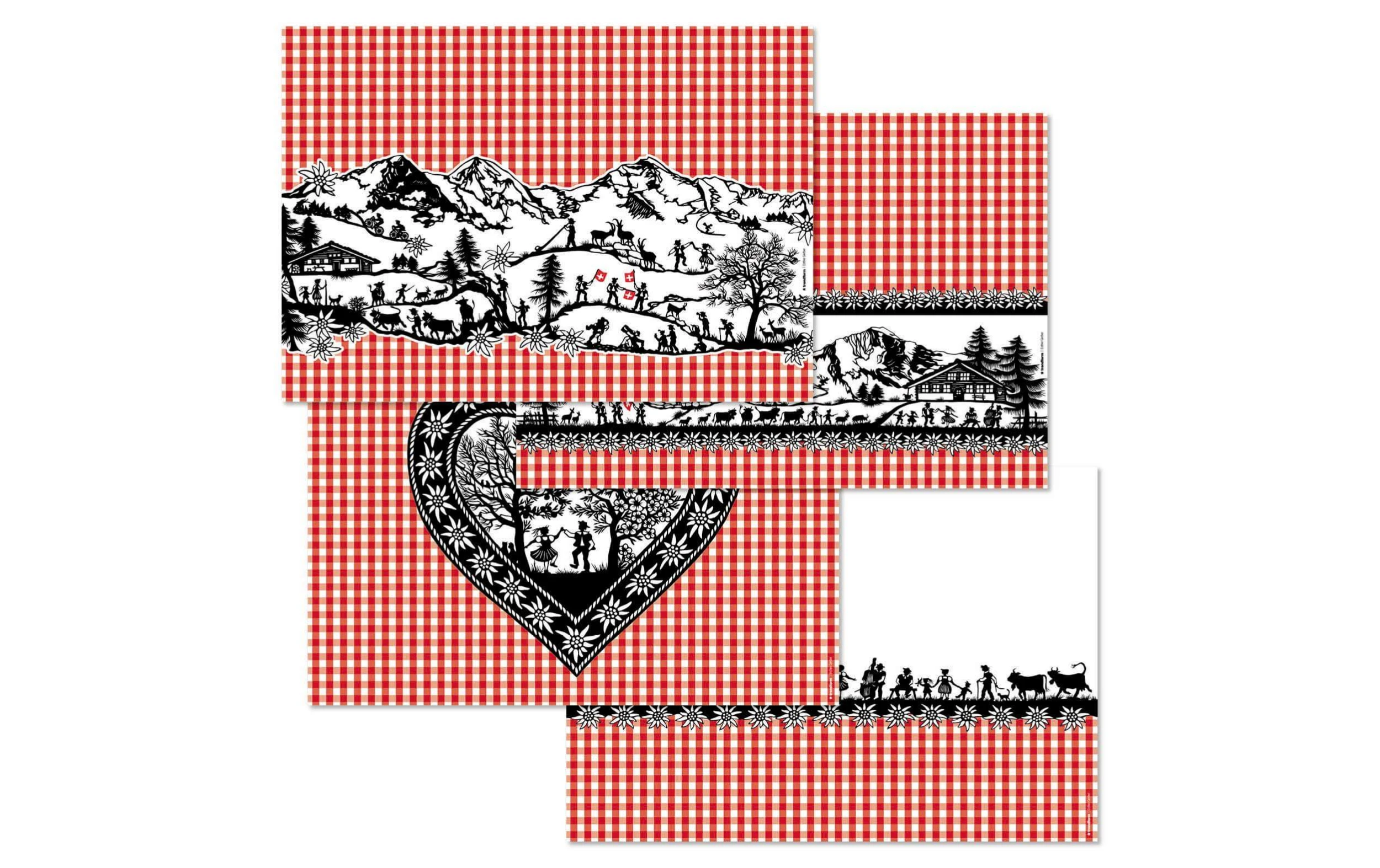 Set de table Swiss Tradition 5, 29.7 cm x 42 cm, Rouge/Noir - Nappes de table Trendform Set De Table Swiss Tradition 5, 29.7 Cm X 42 Cm, Rouge/Noir - Nappes De Table -Paderno Shop unnamed file 4525