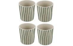 Koziol Gobelet Connect S Monstera 190 Ml, 4 Pièce/s, Beige/Vert - Verres à Boire