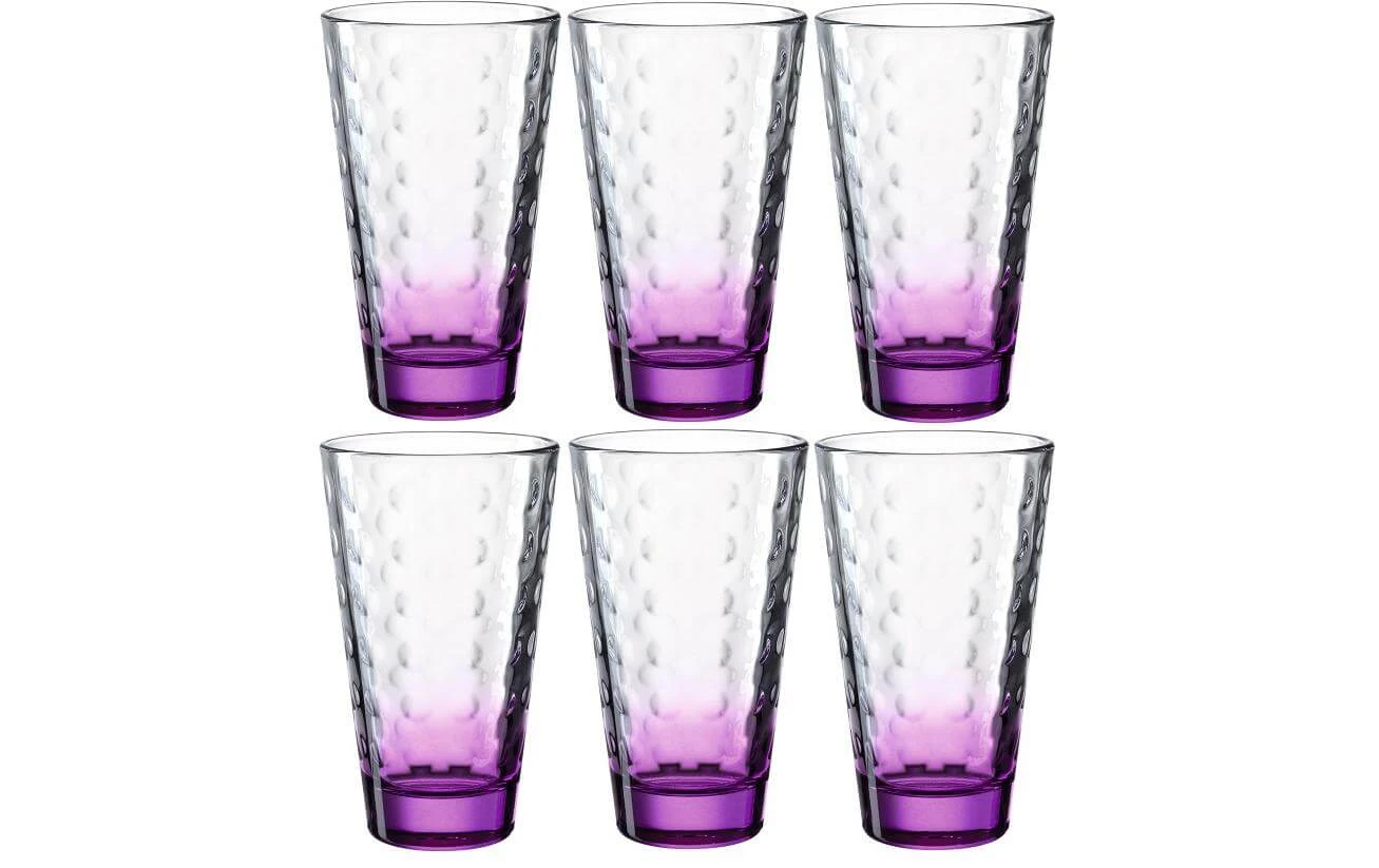 Leonardo Verre Optic 300 Ml, 6 Pièce/s, Violet - Verres à Boire 3 Leonardo Verre Optic 300 Ml, 6 Pièce/s, Violet - Verres à Boire
