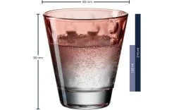 Leonardo Verre Optic Pastell 215 Ml, 6 Pièce/s, Rouge - Verres à Boire -Paderno Shop unnamed file 4823