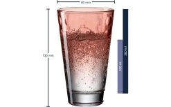 Leonardo Verre Optic Pastell 300 Ml, 6 Pièce/s, Rouge - Verres à Boire -Paderno Shop unnamed file 4832