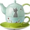 Mila Set De Thé Chat Dans Une Prairie Fleurie 400 Ml, 1 Pièce/s, Bleu Clair - Tasse -Paderno Shop unnamed file 4894