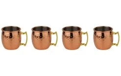 Paderno Gobelets à Cocktail Moscow Mule Mini 60 Ml, 4 Pièce/s, Cuivre - Verres à Cocktail