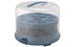 Rotho Boîte De Transport Pour Gâteau Fresh XL Bleu/Transparent - Etagere & Stand à Gâteaux