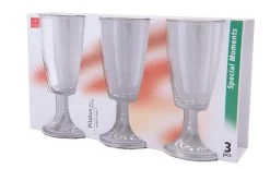 Bormioli Rocco Gobelet à Café Pilatus 200 Ml, 3 Pièce/s, Transparent/Blanc - Tasse