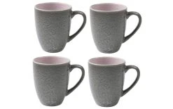Bitz Tasse à Café 300 Ml, 4 Pièce/s, Gris/Rose - Tasse