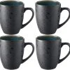 Bitz Tasse à Café 300 Ml, 4 Pièce/s, Vert Foncé/Noir - Tasse