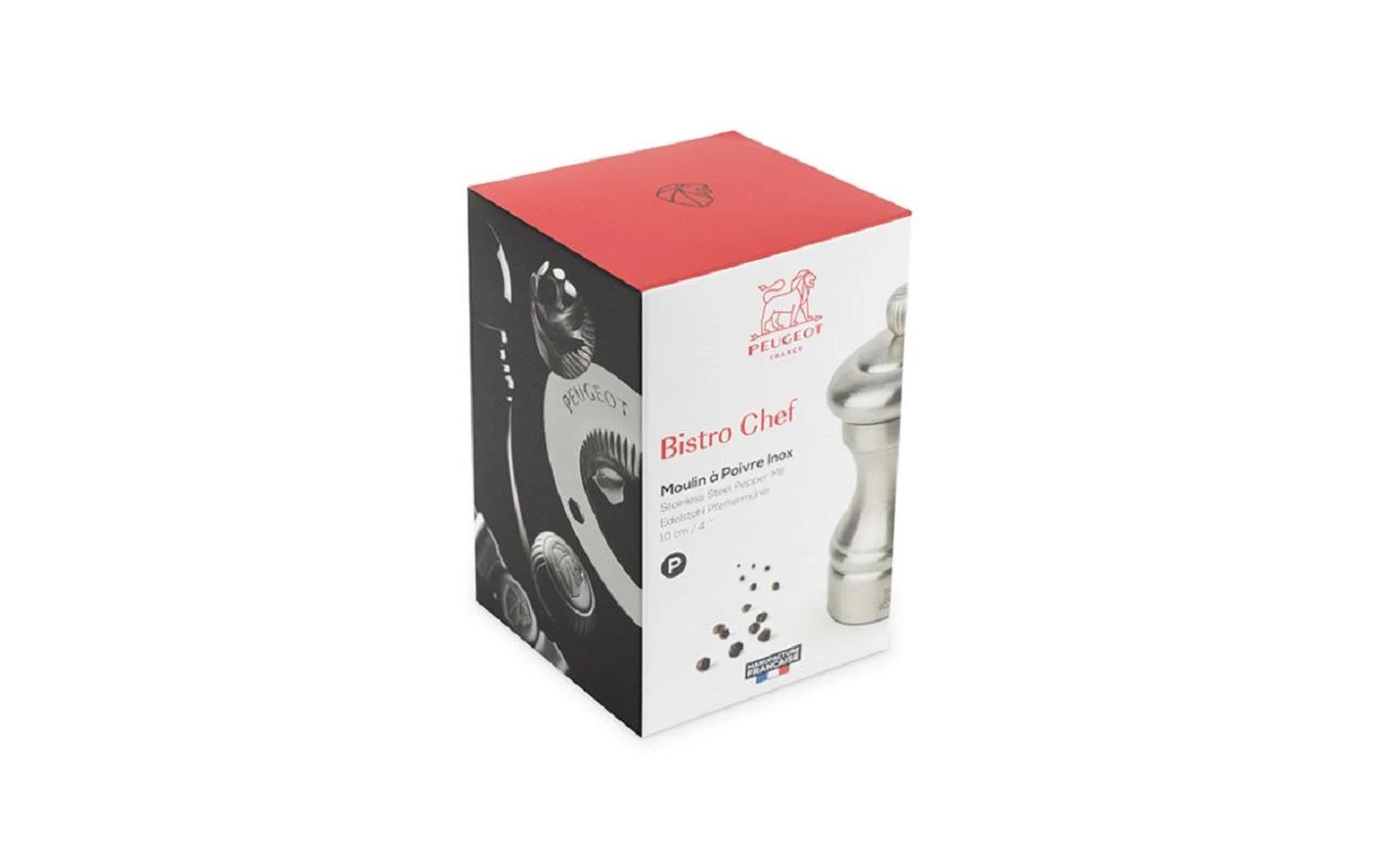 Moulin à poivre Bistro Chef 10 cm, Argenté - Moulin à épices Peugeot Moulin à Poivre Bistro Chef 10 Cm, Argenté - Moulin à épices -Paderno Shop unnamed file 5140