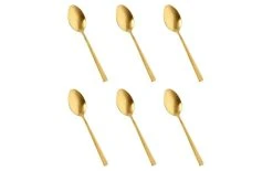 Bitz Cuillère à Café 6 Pièce/s, Doré - Cuillères