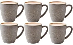 Bitz Tasse à Café 190 Ml, 6 Pièce/s, Gris/Crème - Tasse