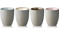 Bitz Gobelet à Café 270 Ml, 4 Pièce/s, Gris/Multicolore - Tasse