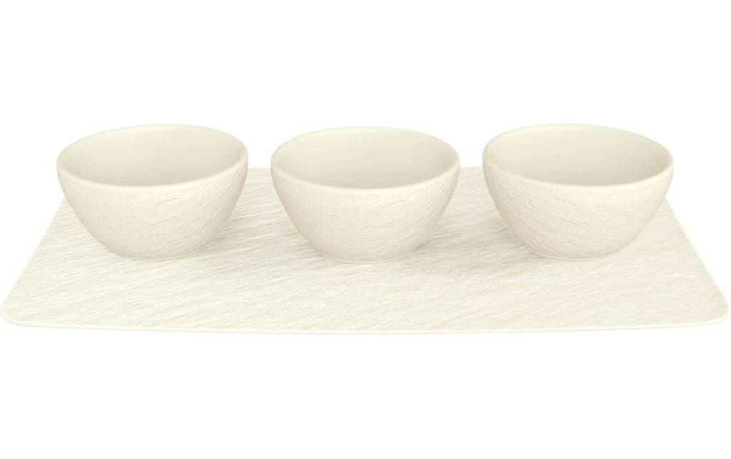 Villeroy & Boch Plateau De Service Avec Petites Coupelles Manufacture Rock Blanc - Plat 3 Villeroy & Boch Plateau De Service Avec Petites Coupelles Manufacture Rock Blanc - Plat
