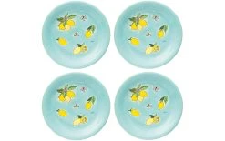 Mila Assiettes Pour Le Petit-déjeuner Et à Dessert Tutto Limone 4 Pièce/s, Bleu Clair - Plaque