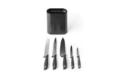 Brabantia Kits De Bloc De Couteaux Avec Couteaux TASTY 6 Pièces, Gris Foncé - Bloc De Couteaux