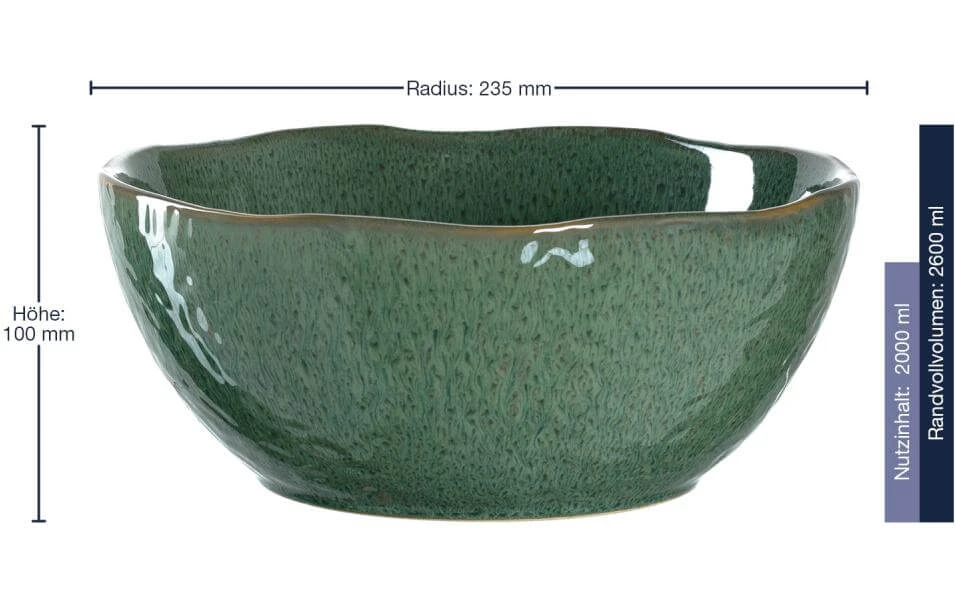 Saladier Matera 25 cm, 2 Pièce/s, Vert - Bol Leonardo Saladier Matera 25 Cm, 2 Pièce/s, Vert - Bol -Paderno Shop unnamed file 5553