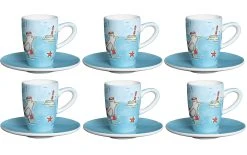 Mila Tasse à Expresso Ahoi 60 Ml , 6 Pièce/s, Bleu - Tasse
