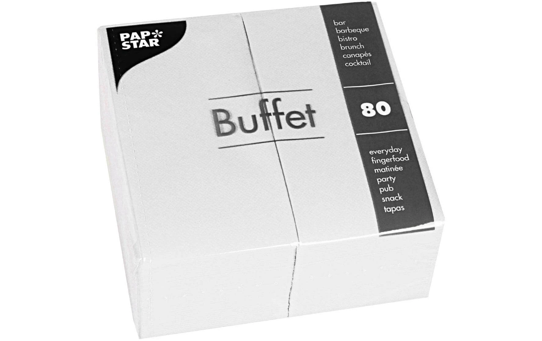 Serviettes en papier Buffet 33 cm x 33 cm, 80 Pièce/s, Blanc - Serviettes Papstar Serviettes En Papier Buffet 33 Cm X 33 Cm, 80 Pièce/s, Blanc - Serviettes -Paderno Shop unnamed file 57
