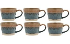 Villa Collection Tasse à Café Evig 300 Ml , 6 Pièce/s, Bleu/Brun - Tasse